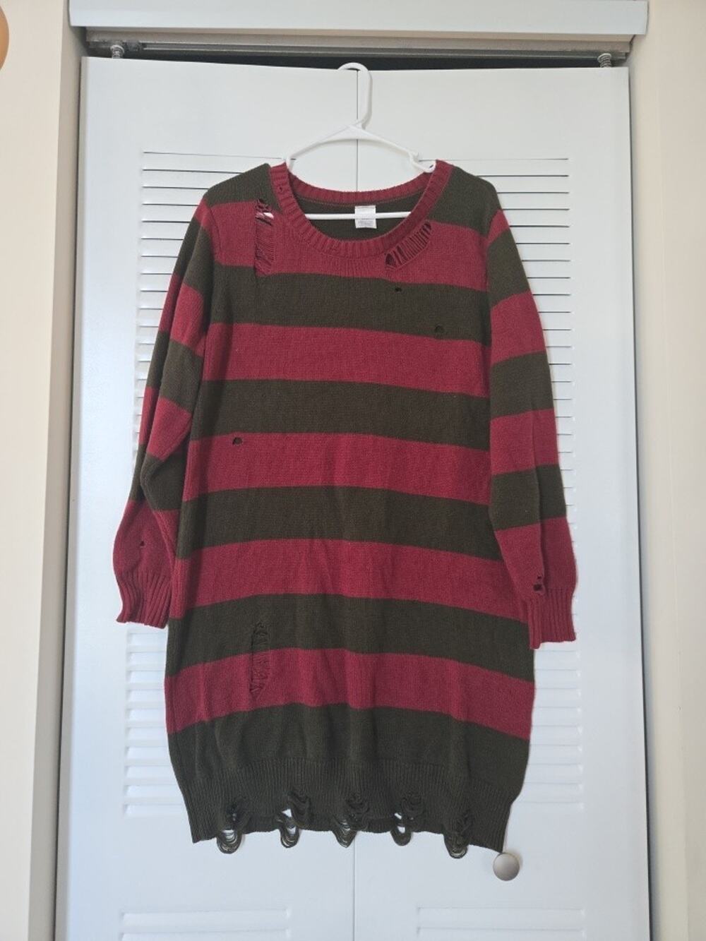 Freddy Krueger Nightmare On Elm Street Women's XL Sweater Dress Costume